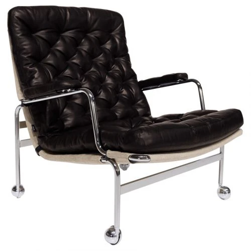 Karin 73 Fåtölj Läder Brun 2 Karin 73 Fåtölj Läder Brun