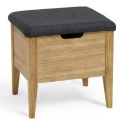 Klinte Bänk Mdf Oljad Ek Nojus Ulltyg 45 Cm