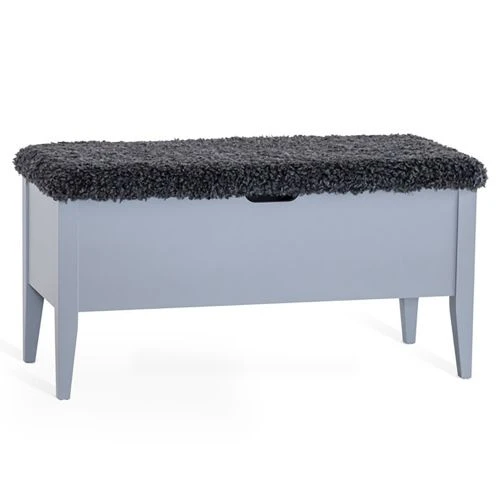 Klinte Bänk Mdf Grålack Fårpälsöverdrag 90 Cm 3 Klinte Bänk Mdf Grålack Fårpälsöverdrag 90 Cm