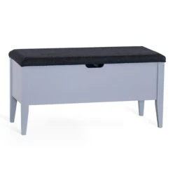 Klinte Bänk Mdf Grålack Nojus Ulltyg 90 Cm
