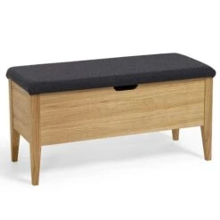Klinte Bänk Mdf Oljad Ek Nojus Ulltyg 90 Cm