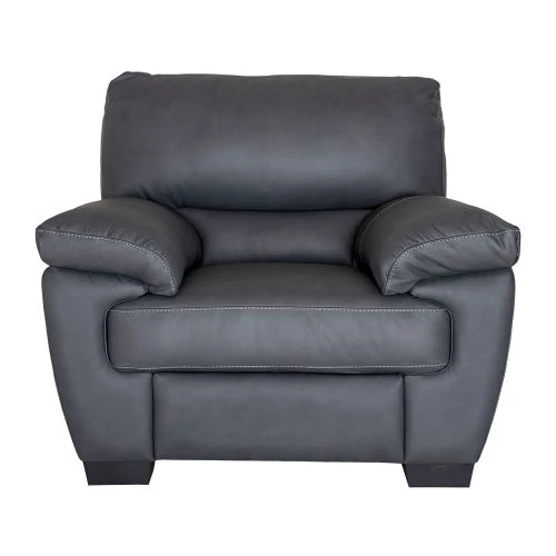 Malaga Fåtölj Skinn Grå 4 Malaga Fåtölj Skinn Grå - Bild 2