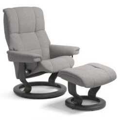 Stressless Mayfair M Fåtölj Med Pall Tyg Grå