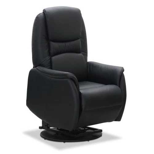 Oslo Reclinerfåtölj Snurr Skinn Svart 3 Oslo Reclinerfåtölj Snurr Skinn Svart
