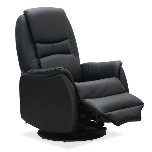 Oslo Reclinerfåtölj Snurr Skinn Svart 4 Oslo Reclinerfåtölj Snurr Skinn Svart - Bild 2