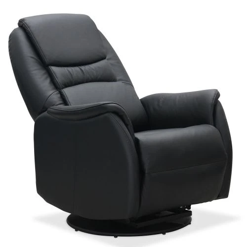 Oslo Reclinerfåtölj Snurr Skinn Svart 6 Oslo Reclinerfåtölj Snurr Skinn Svart - Bild 4