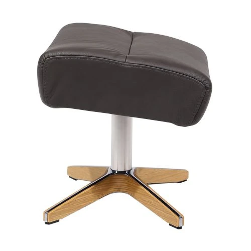 Relieve Fotpall Skinn Grå 4 Relieve Fotpall Skinn Grå - Bild 2