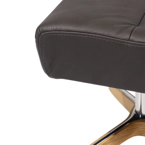 Relieve Fotpall Skinn Grå 5 Relieve Fotpall Skinn Grå - Bild 3