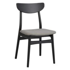 Rodham Stol Svart/tyg Mörkgrå