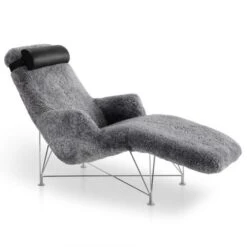 Superspider Liggfåtölj Fårskinn Grå